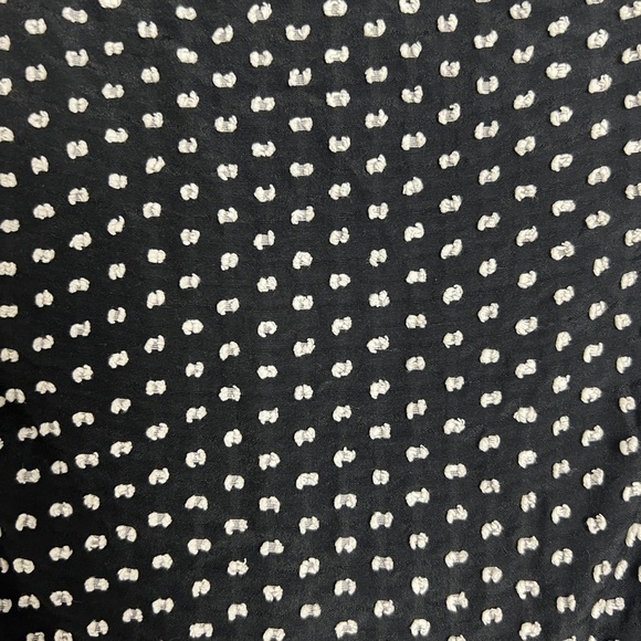 Kate Spade New York Smocked Clip Swiss Dot Mock Neck Flutter Midi Dress Size 6 - Picture 10 of 12